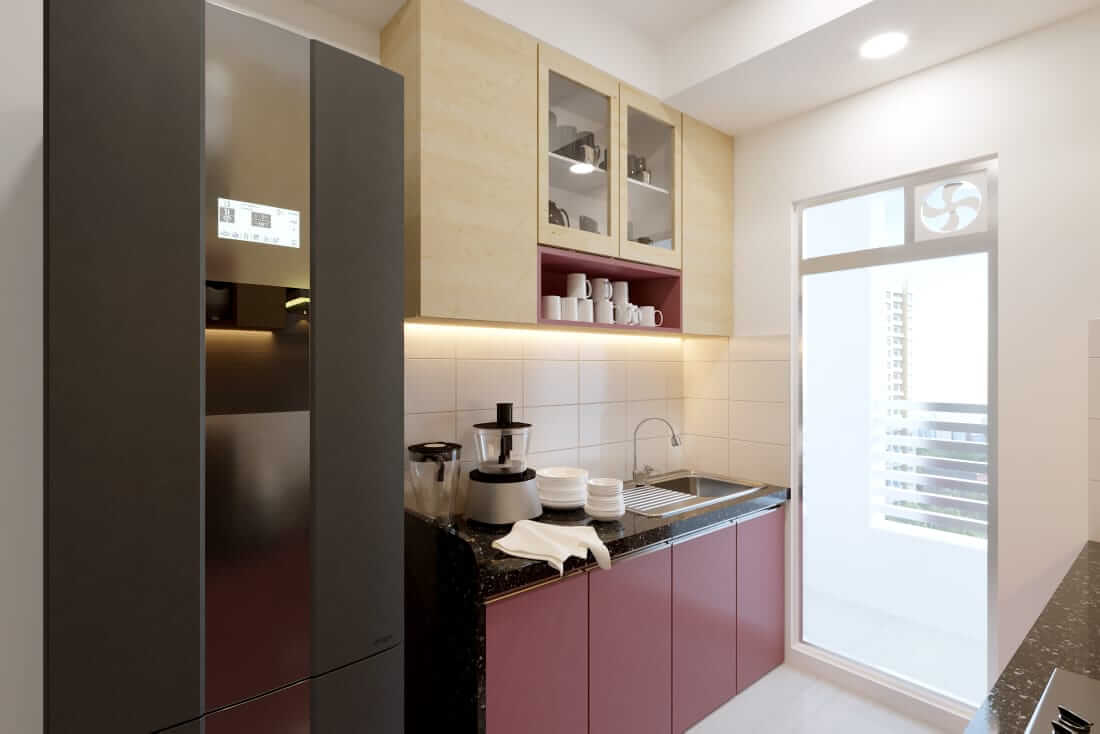 Latest small parallel modular kitchen designs by Greco Modular ...